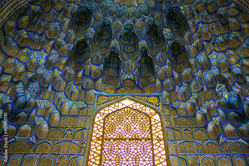 Uzbekistan, Samarkand, the inside of the Gur-Emir mausoleum thet protects the tomb of Tamerlane photo