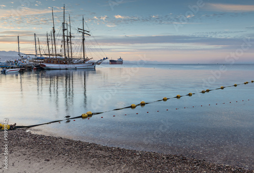Morning in marina of Eilat. Eilat is a perfect vacation spot of Israel suitab...