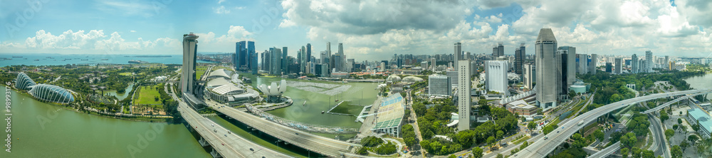 Fototapeta premium Singapur Panorama from above