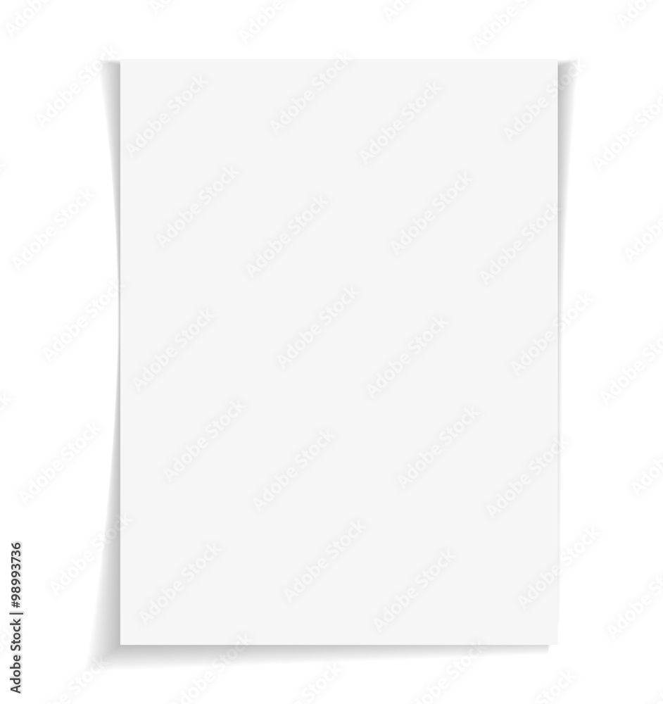 Empty paper sheet. Vector