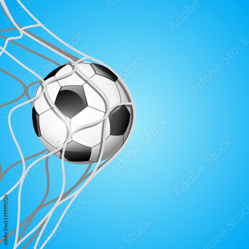 Soccer ball in net.Vector