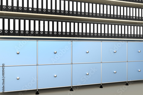 Archives, records storage, 3d illustration