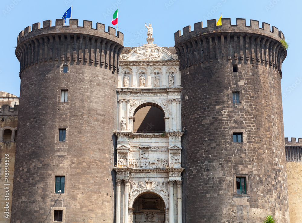 Castel Nouvo. Medieval castle in Naples, Italy