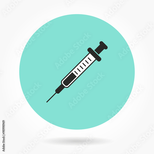 Syringe - vector icon.