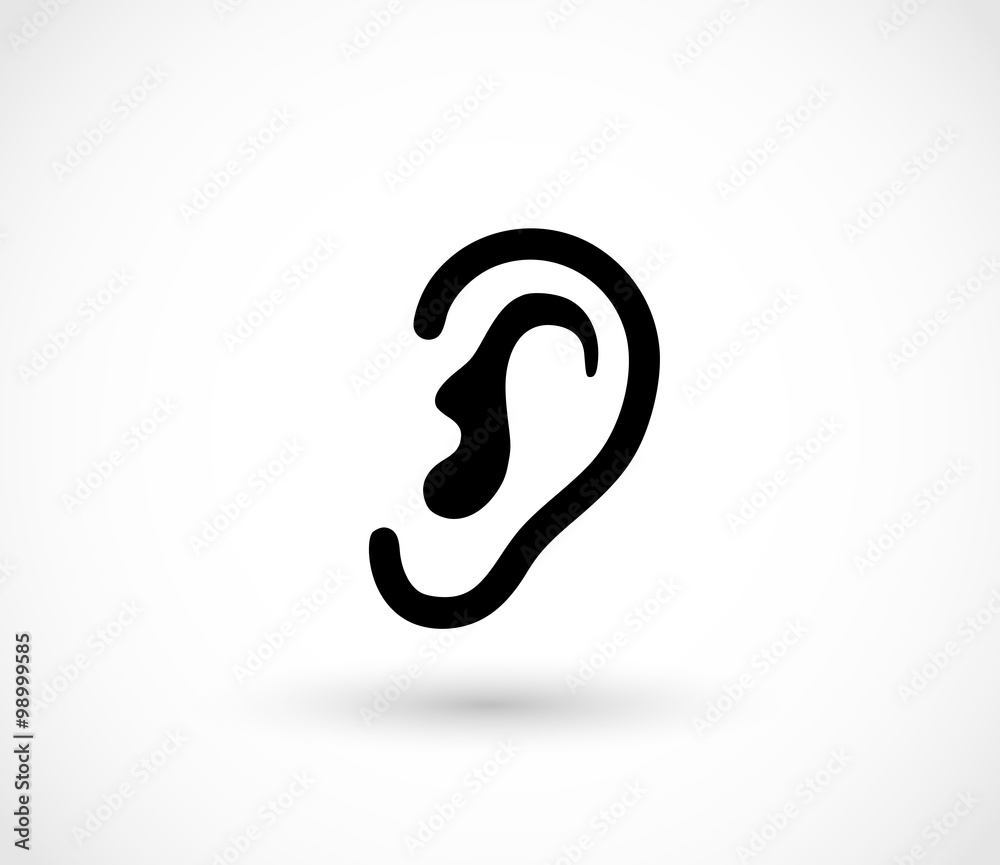 Ear icon vector