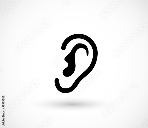 Ear icon vector