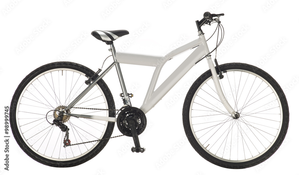 Fototapeta premium new mountain bike isolated on white background 