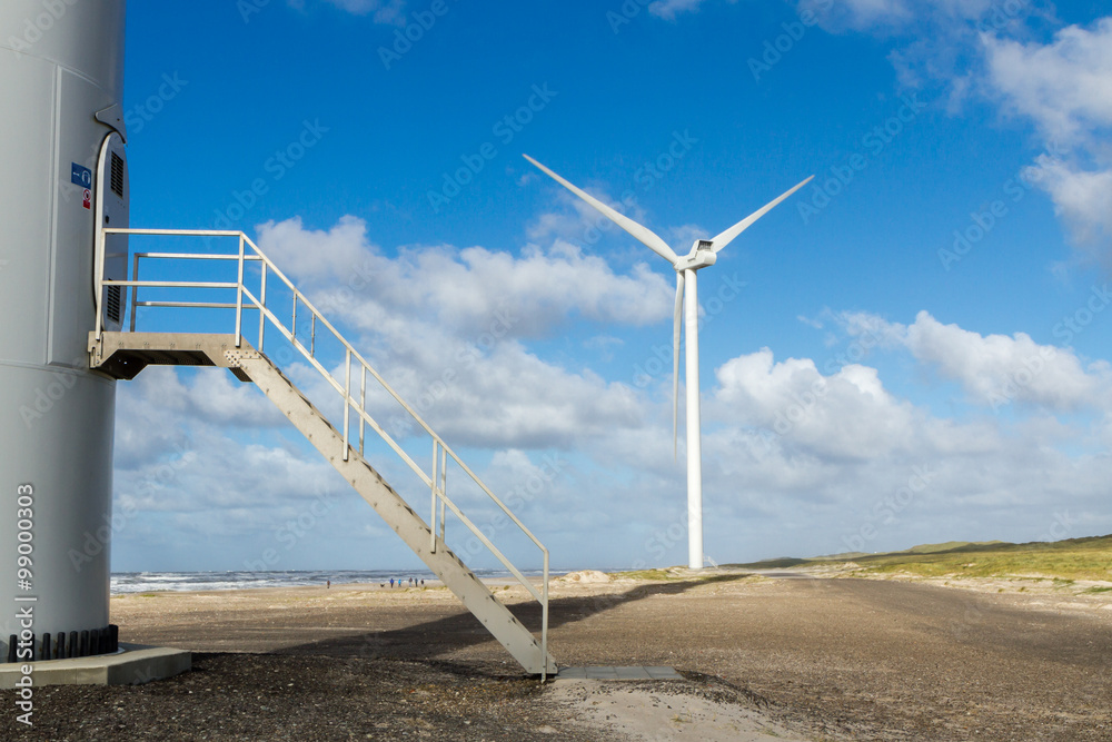 Windkraftanlage Nordsee Hvide Sande Dänemark Windkraftanlage Nordsee Hvide Sande Dänemark