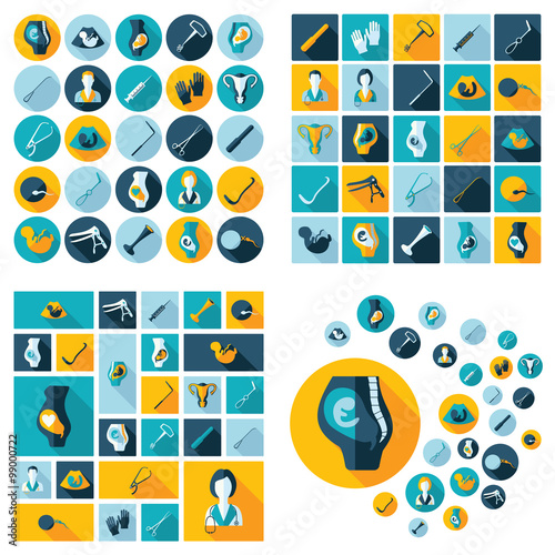 Flat concept design with shadow SEO OBSTETRICS