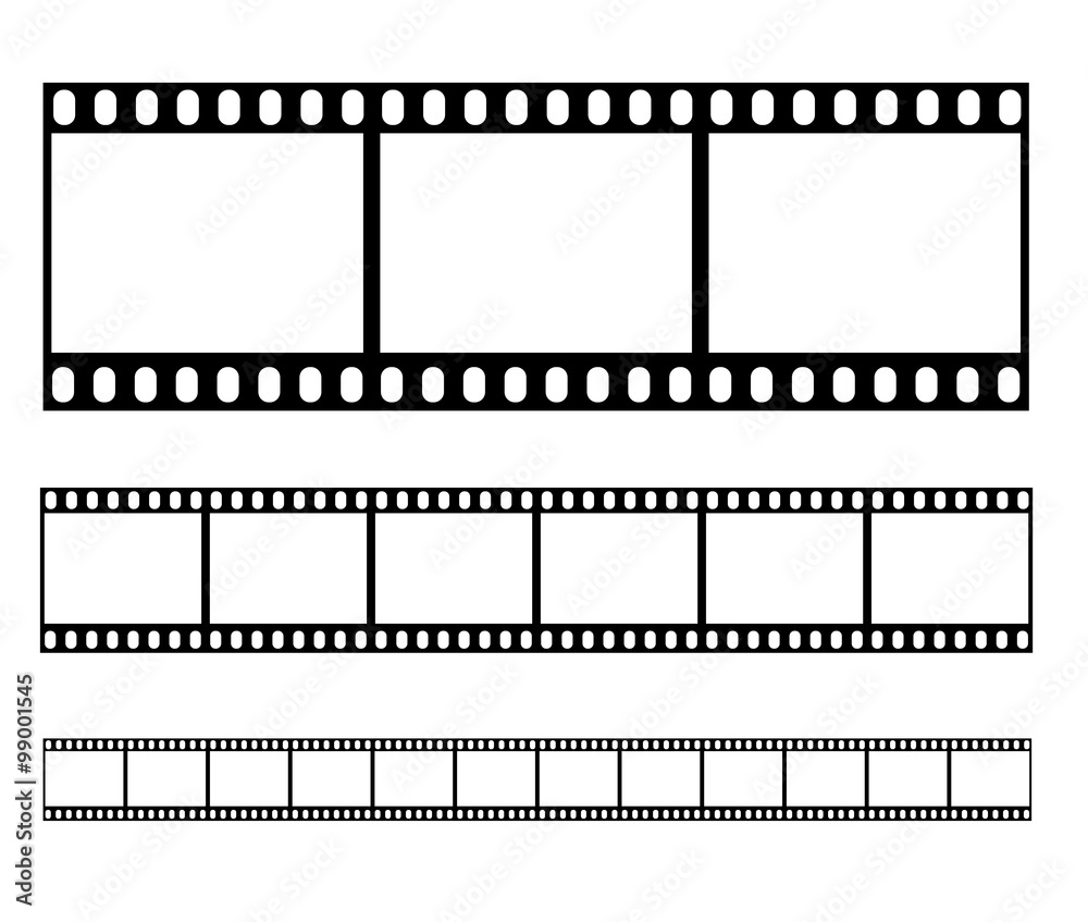 Filmstrip set illustration vector