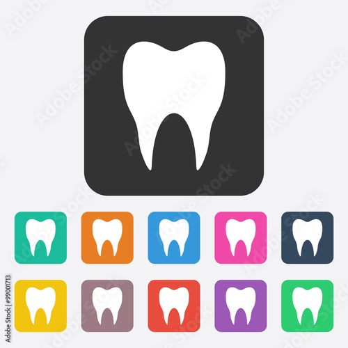 Flat modern design with shadow tooth