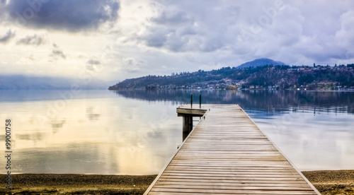 lake okanagan in the mountains of british columbia  canada