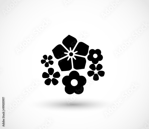 Flower bouquet icon vector