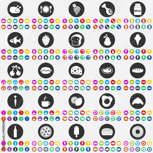 food icons vector image