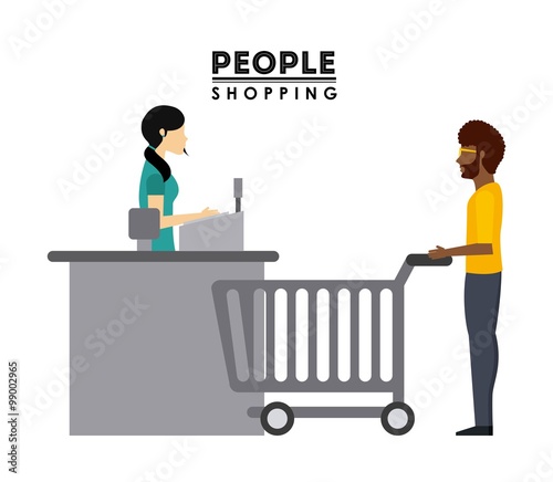 people shopping design 