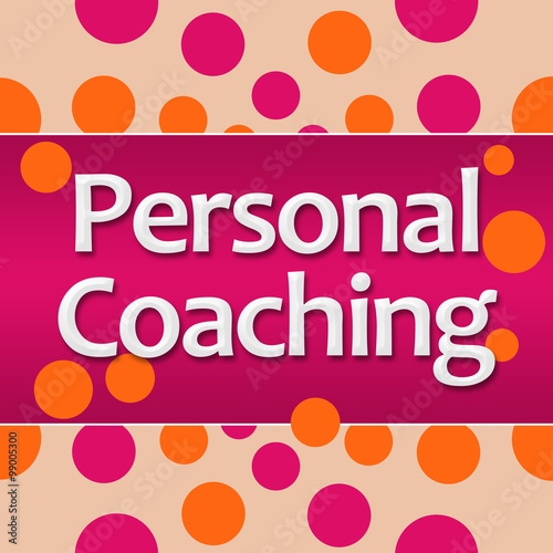 Wallpaper Mural Personal Coaching Pink Orange Dots Background  Torontodigital.ca