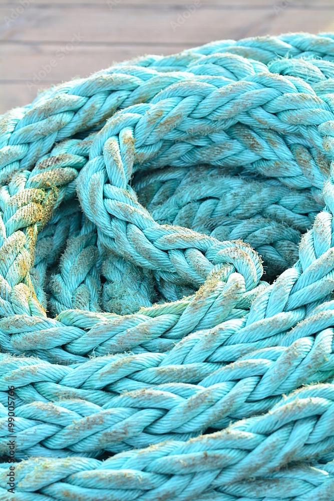 The ropes on the ship