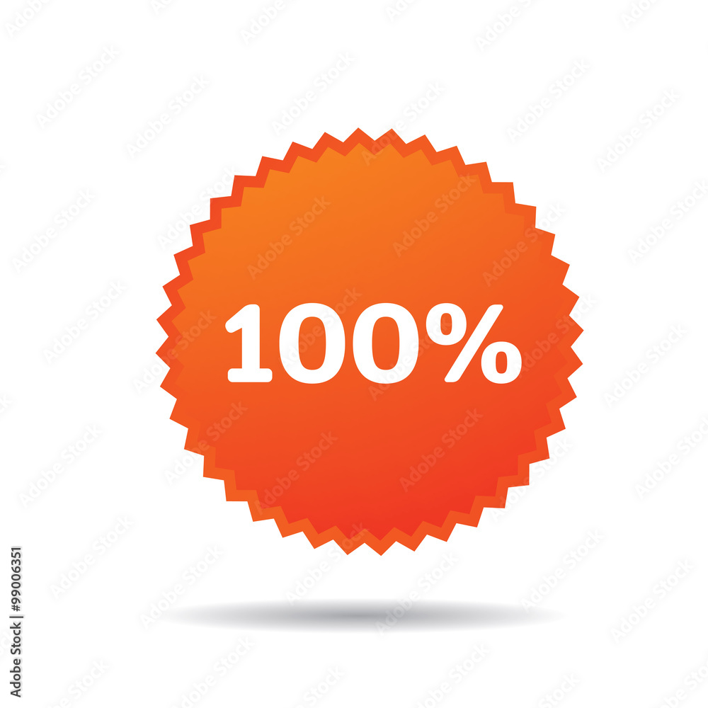Orange Banner and Shape of Stars. Hundred. Orange Banner and Shape of Stars. Hundred.