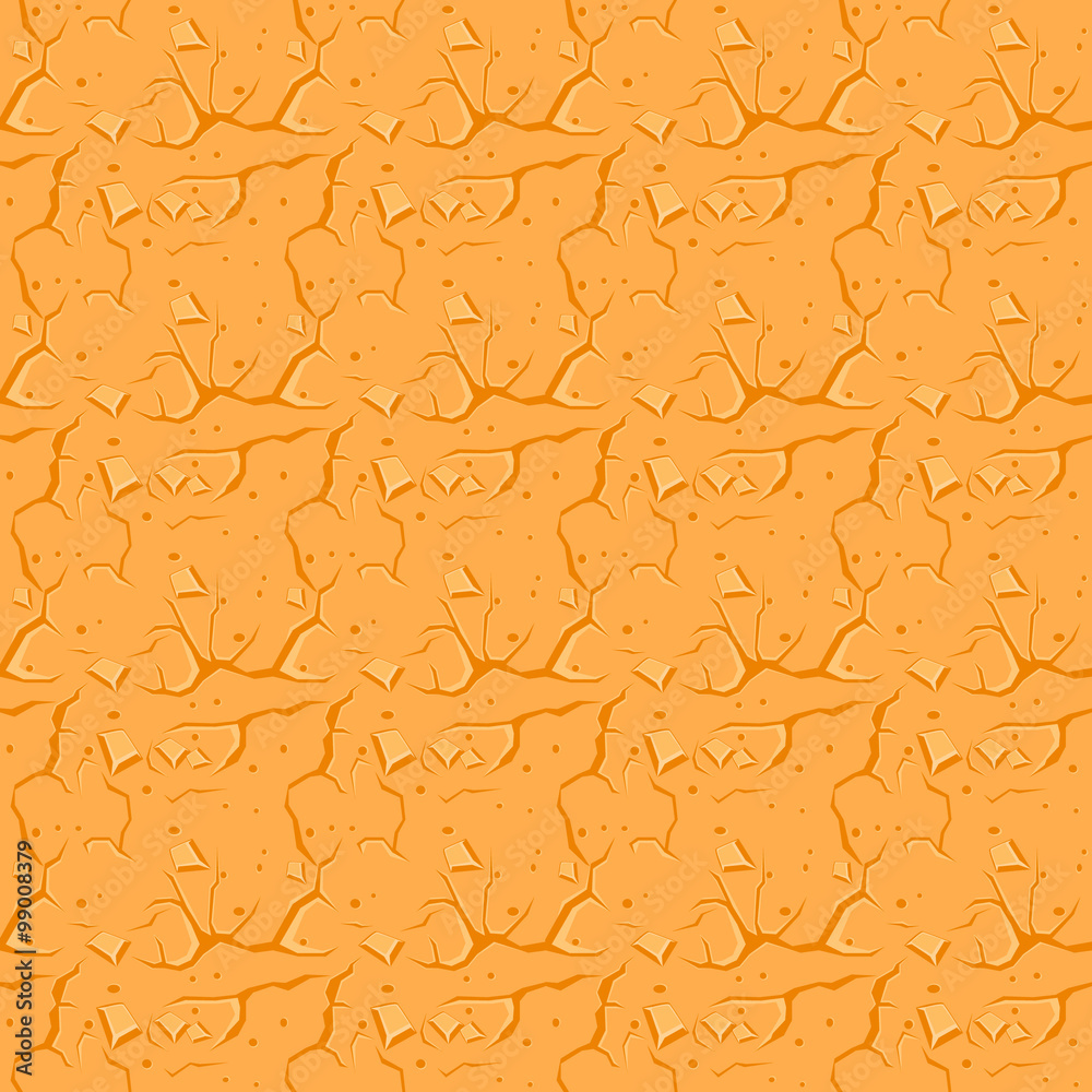 Obraz premium Cracked Desert Ground. Vector Background