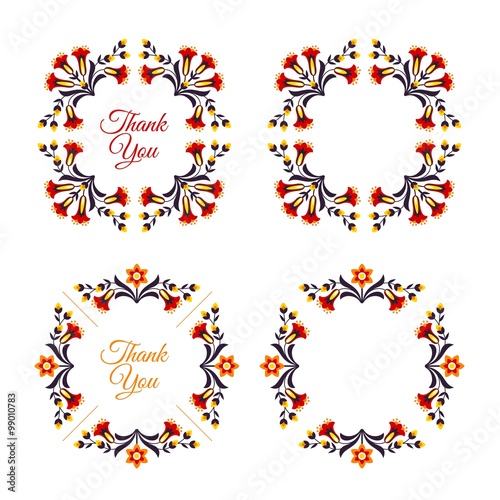 Polish folk flowers