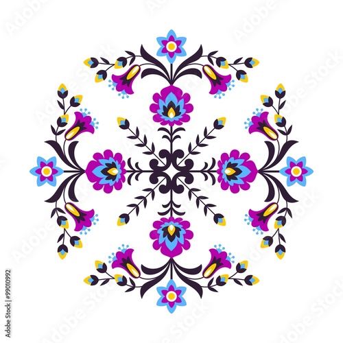 Polish folk flowers