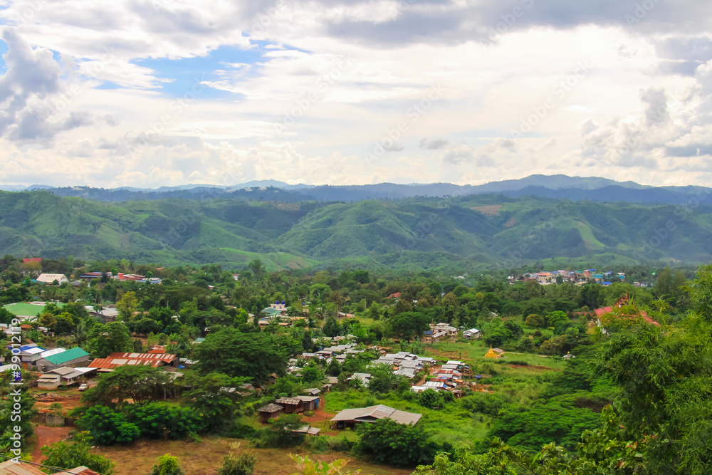 Landscape of countryside in Burma or Myanmar.