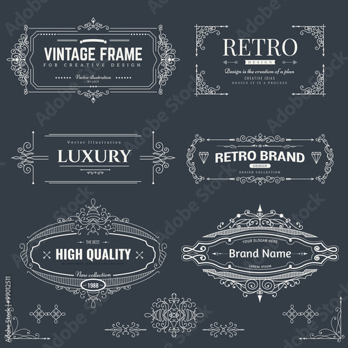 Design collection of vintage patterns