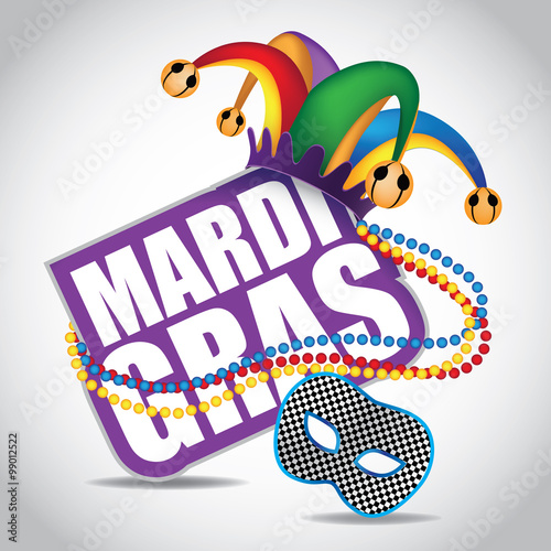 Mardi Gras icon design element. EPS 10 vector.