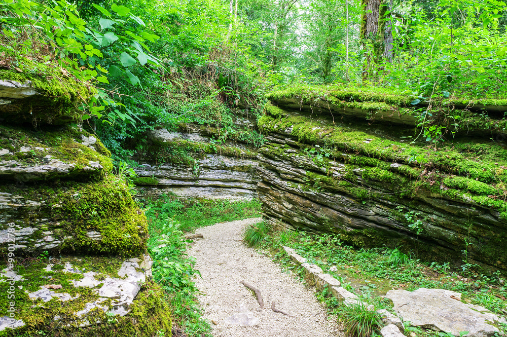 Trail through the stone labyrinth Trail through the stone labyrinth