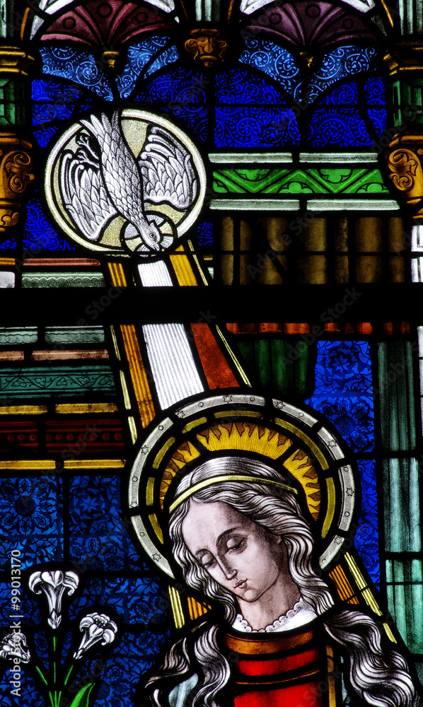 Mary and the dove of the Annunciation 
