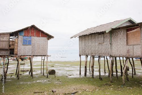 Fisherman's cottages in The Philippines photo