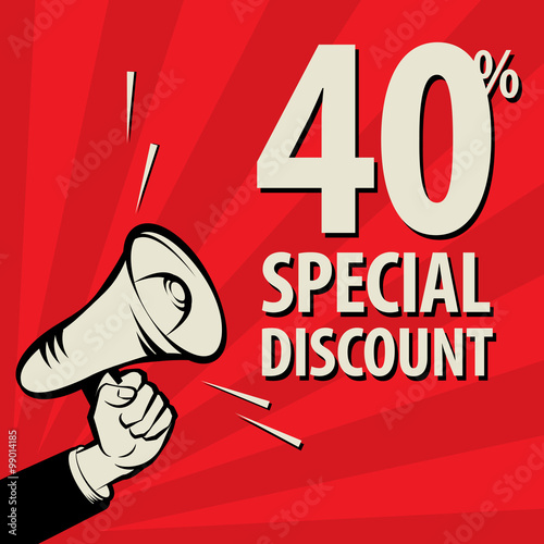 Megaphone Hand, business concept with text Special Discount