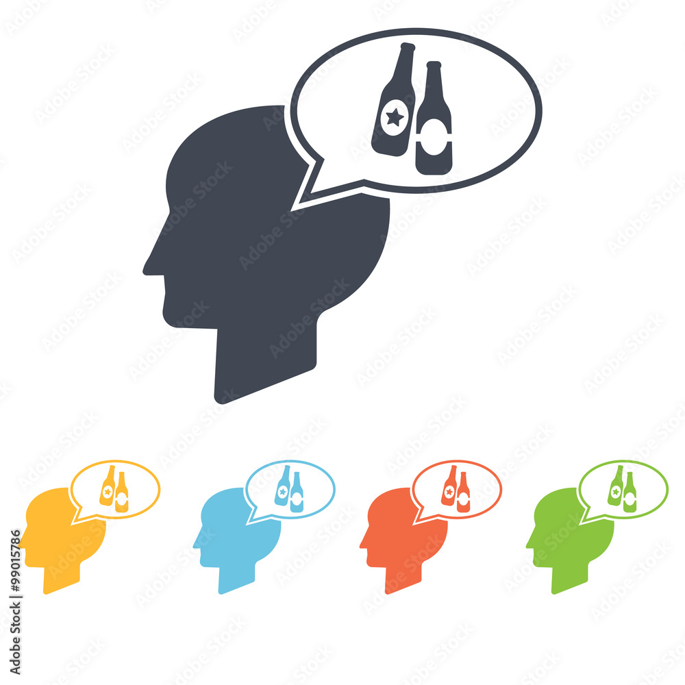 Obraz premium Thought about icon