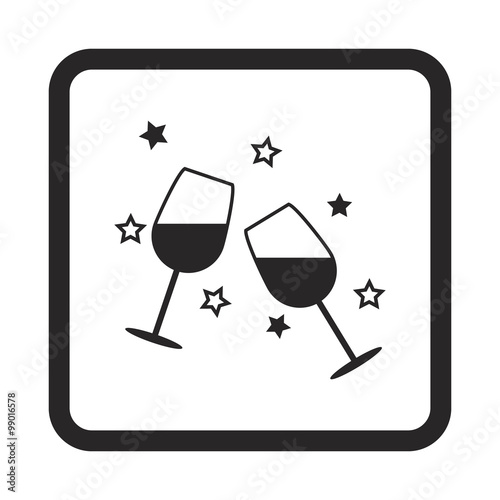 Wine in the glass icon