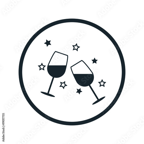 Wine in the glass icon