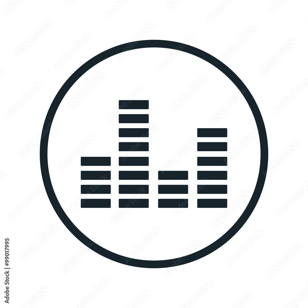 Music cardiogram icon Music cardiogram icon