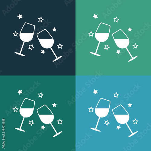 Wine in the glass icon