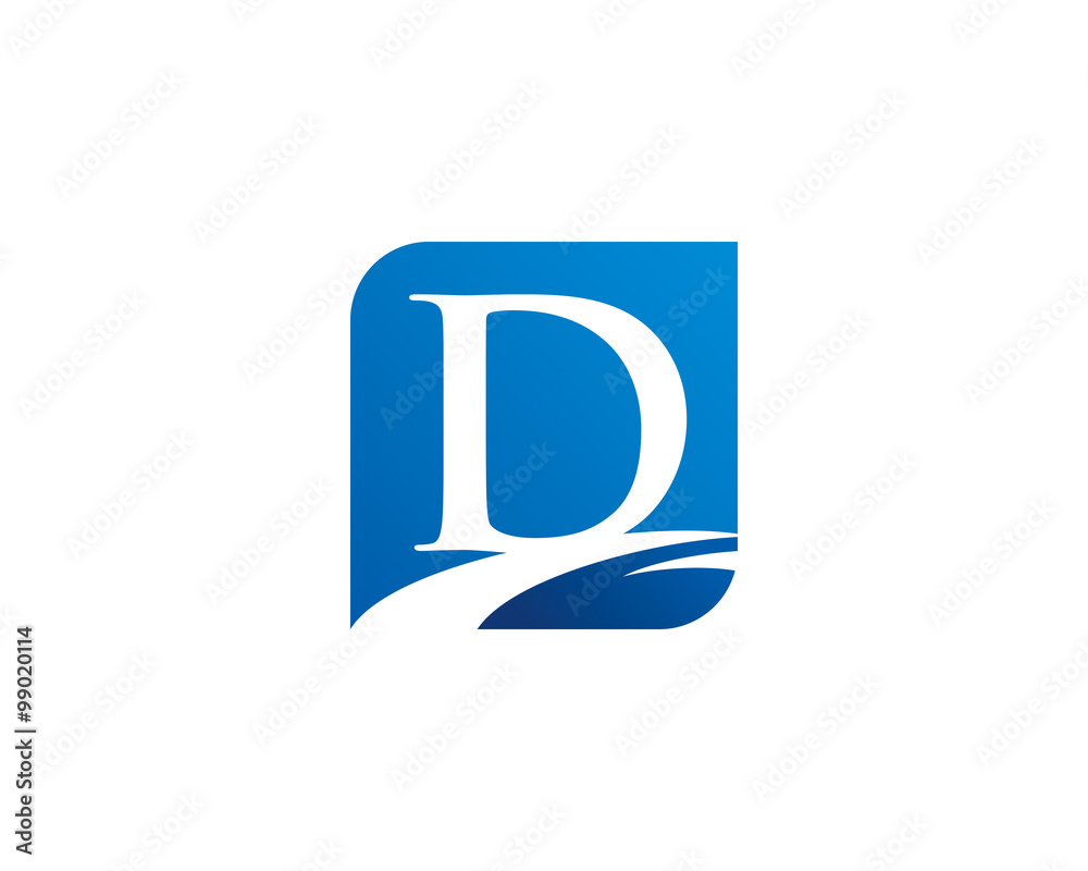 D letter and Path Logo Icon D letter and Path Logo Icon