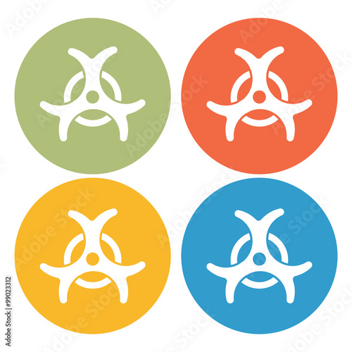 Bacteriological danger icon