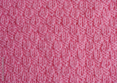 Pink hand knitted texture