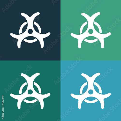 Bacteriological danger icon