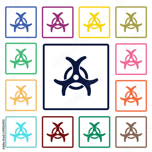 Bacteriological danger icon