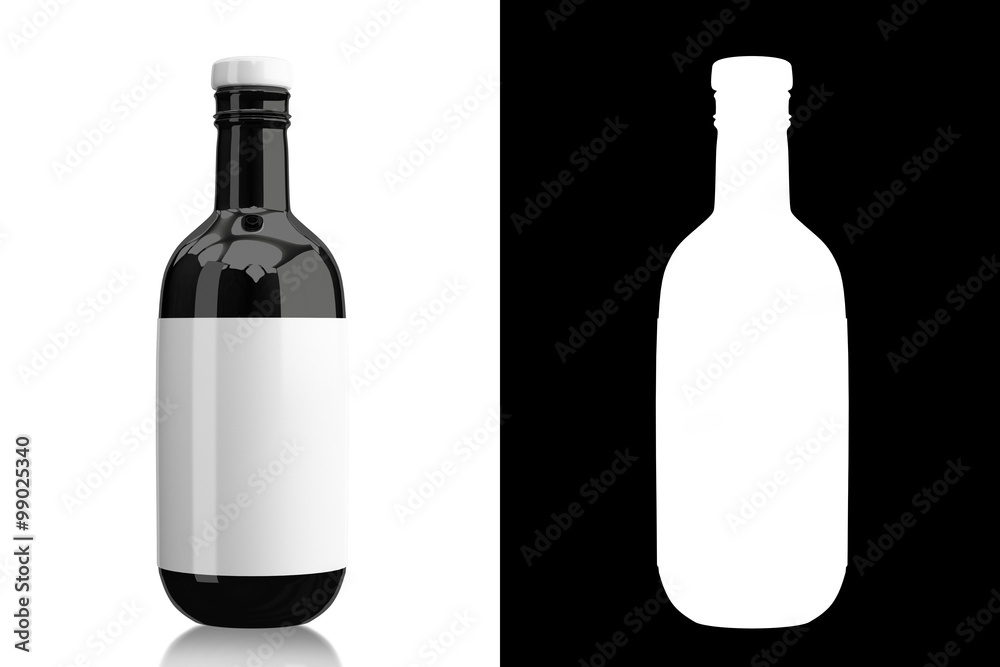 Bottle in the white background and include alpha channel Bottle in the white background and include alpha channel