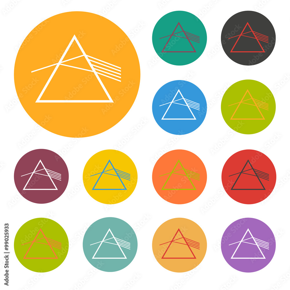 Light refraction icon Light refraction icon