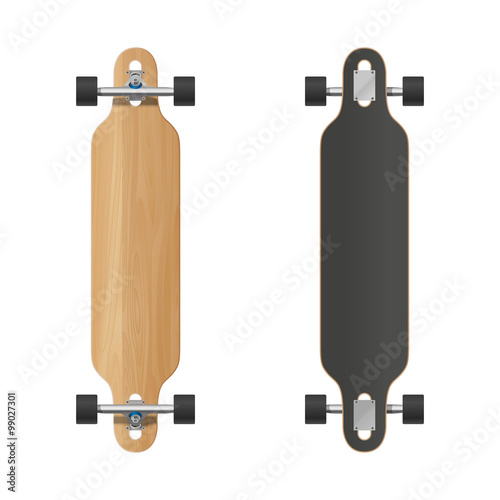 Longboard vector illustration.