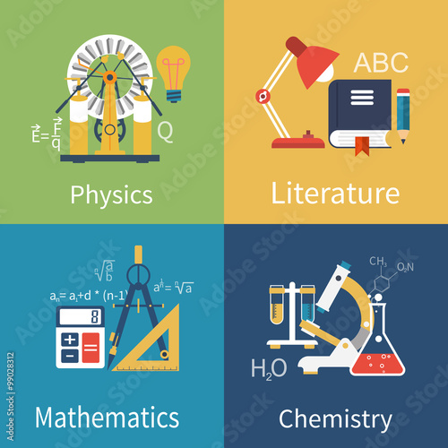 Physics, chemistry, math, literature