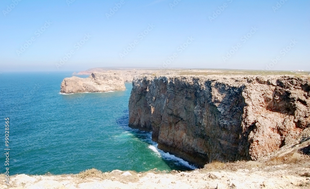 Fototapeta premium Portugal sea shore with cliffs and blue sky