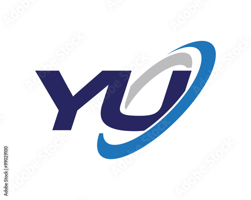 Free Download YU Swoosh Letter Initial Logo - GFXLoad