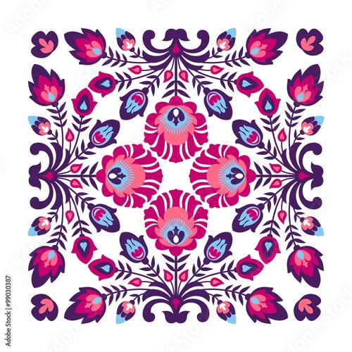 Purple folk pattern