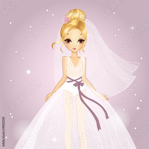 Girl In Princess Wedding Dress